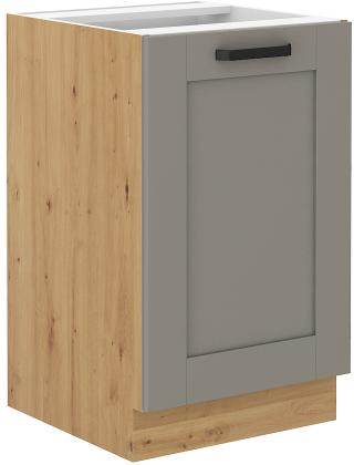 Επιδαπέδιο ντουλάπι νεροχύτη Nelor 50 ZL 1F BB-Γκρι σπέσιαλ - Φυσικό