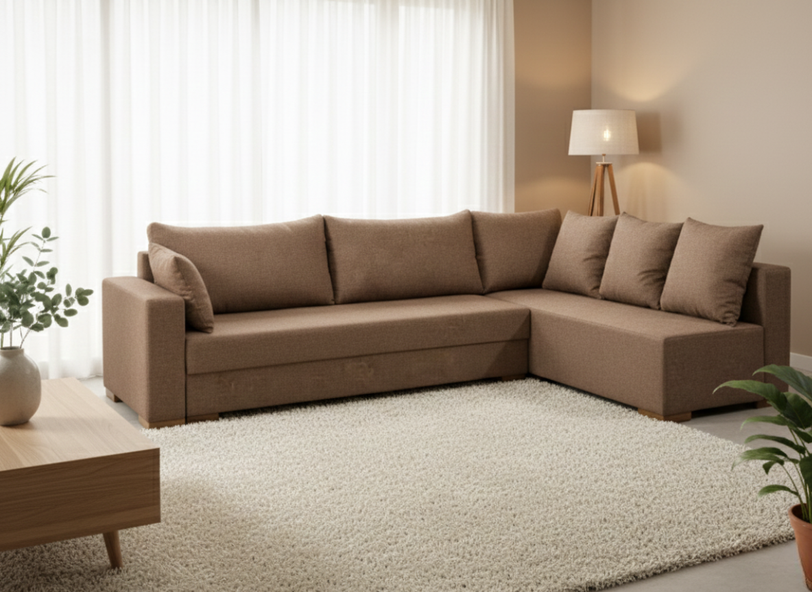 Γωνιακός καναπές Trendy-Αριστερή-265φ 165β εκ.-MInk
