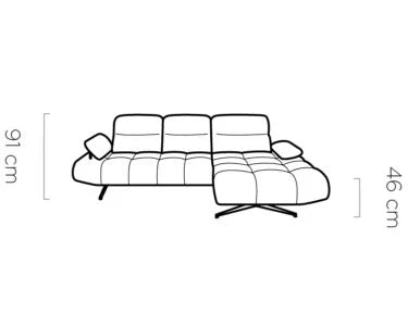 Γωνιακός Καναπές Falconi S-Αριστερή