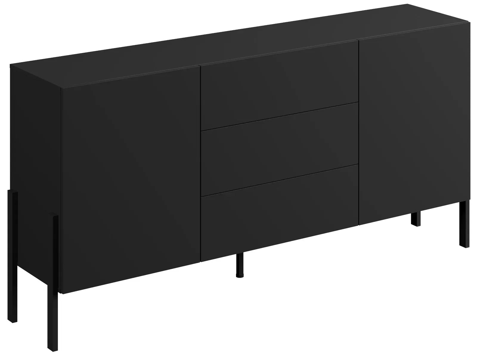 Μπουφές Plum 2D3D-Μαύρο